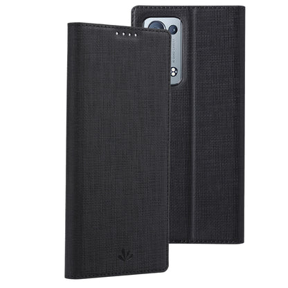 Black leather horizontal flip phone case with card slot, shown open with phone
