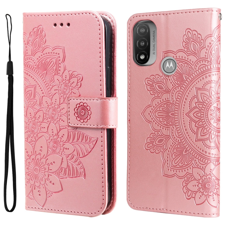Pink embossed floral flip phone case with wrist strap and button/access cutouts.