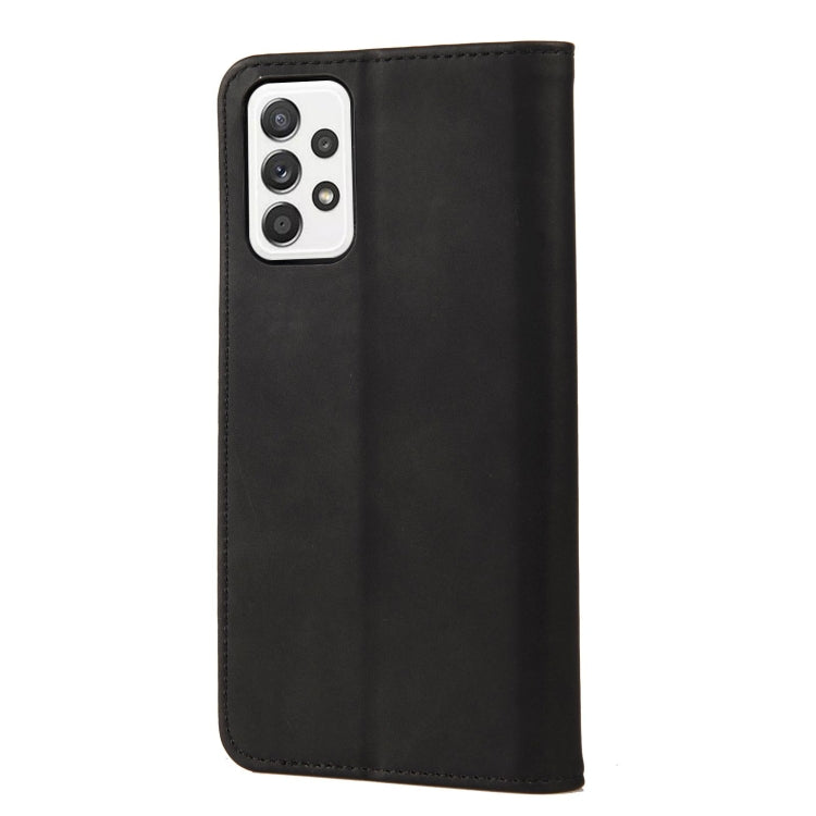 Black leather-style phone case with cutouts and reinforced stitched corners