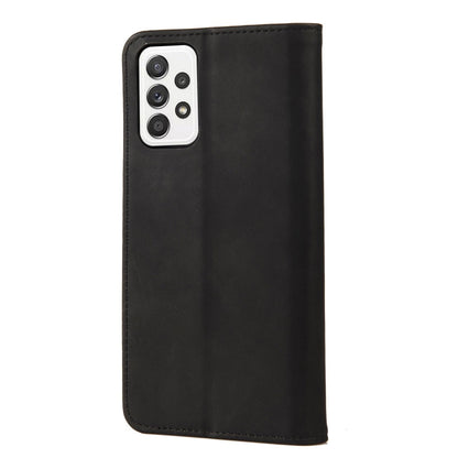 Black leather-style phone case with cutouts and reinforced stitched corners