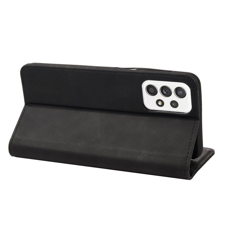 Black leather-style folio phone case with flip cover and camera cutout