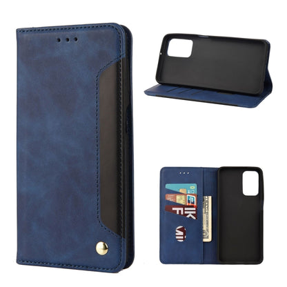 Blue leather folio phone case with card holder and stand for viewing