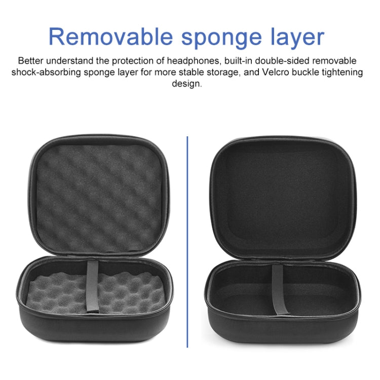 Headphone case with removable foam insert and soft shell