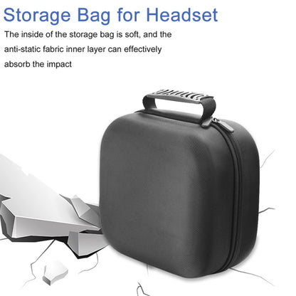 Soft protective headset storage bag with zip top and padded inner lining