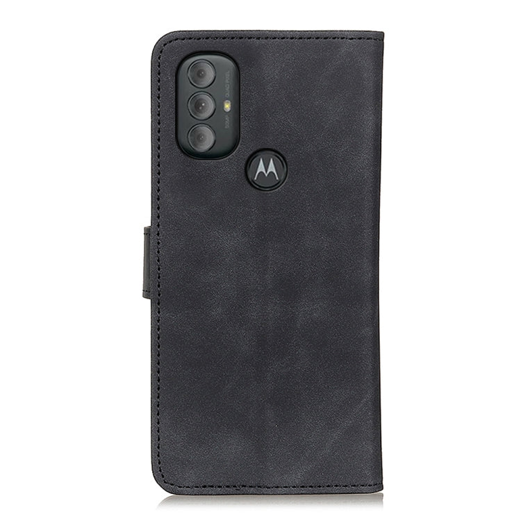 KHAZNEH black leather phone case with cutouts for camera and logo
