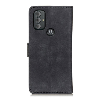 KHAZNEH black leather phone case with cutouts for camera and logo