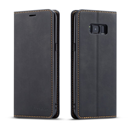 Black horizontal flip leather phone case with card slots and magnetic holder, dual camera cutout