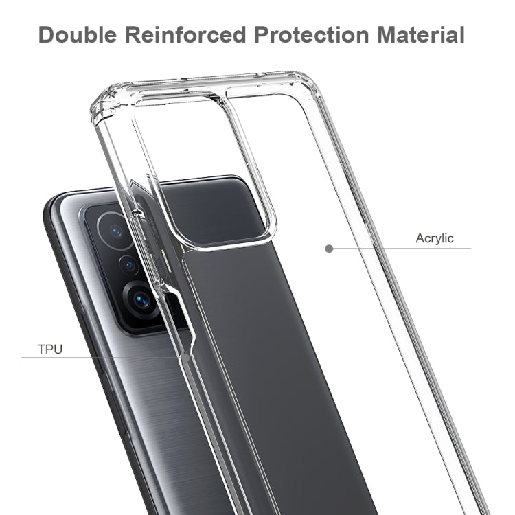Clear phone case with TPU bumper and acrylic cover for corner protection