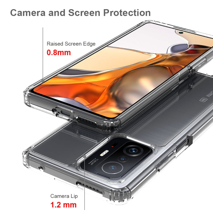 Clear protective phone case with raised screen and camera lip