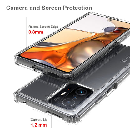 Clear protective phone case with raised screen and camera lip