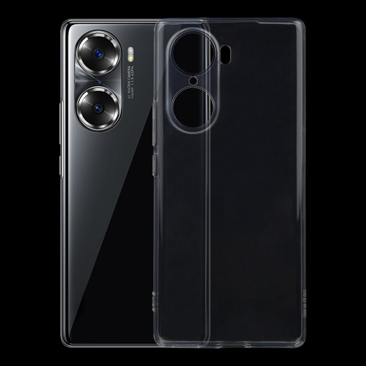 Ultra-thin clear TPU phone case with camera cutouts and raised edges