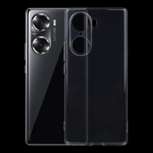 Ultra-thin clear TPU phone case with camera cutouts and raised edges