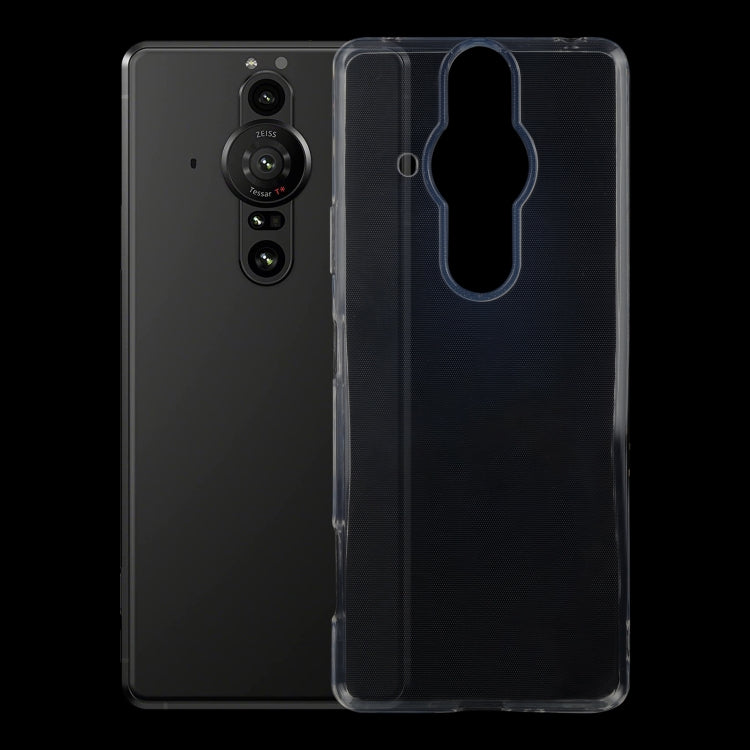 Clear TPU phone case with long camera guard slot and side button openings