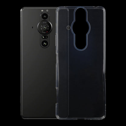 Clear TPU phone case with long camera guard slot and side button openings
