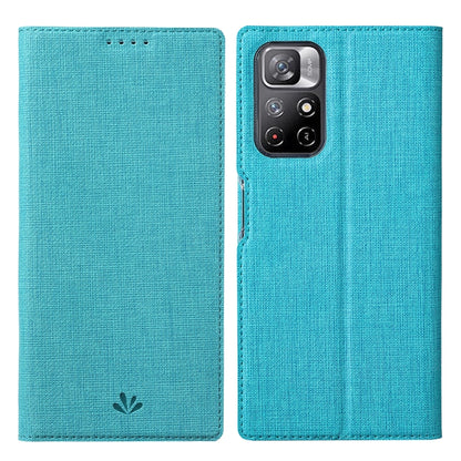 ViLi shockproof magnetic flip phone case, teal fabric with camera cutout and flap