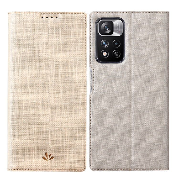 ViLi shockproof magnetic flip phone case, beige fabric with camera cutout and flap