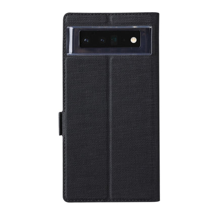 Black horizontal flip leather phone case with top camera window