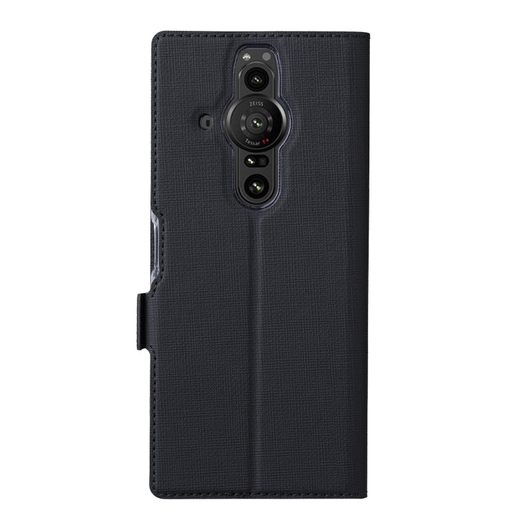 Magnetic flip leather phone case, black, with camera cutout and side button openings