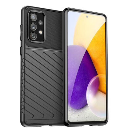 Black rugged TPU phone case with raised edges and textured grip, camera cutouts and buttons