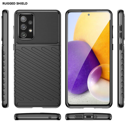 Rugged TPU phone case set in black, showing front, back, side buttons, and camera cutouts