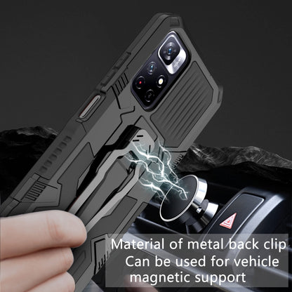 Rugged phone case with metal back clip for magnetic vehicle support