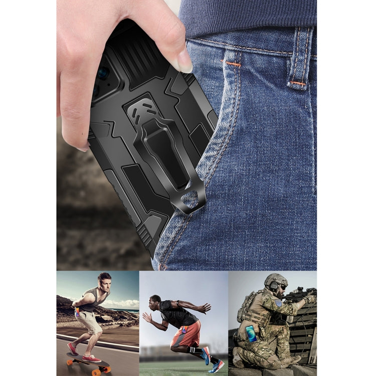 Durable rugged phone case with textured grip and kickstand-like rear support