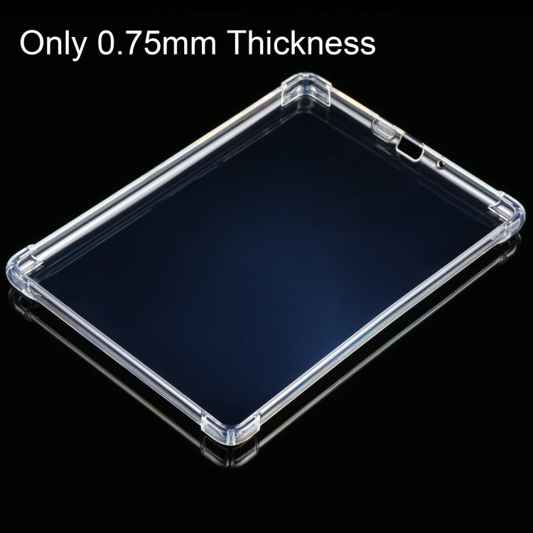 Transparent TPU tablet case with slim clear frame and corner protection