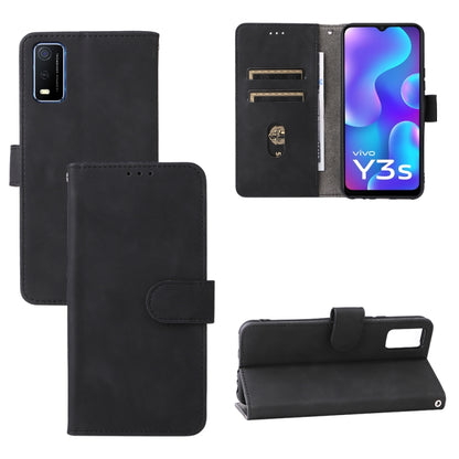 Leather-style magnetic buckle flip phone case, black with card slots and front flap