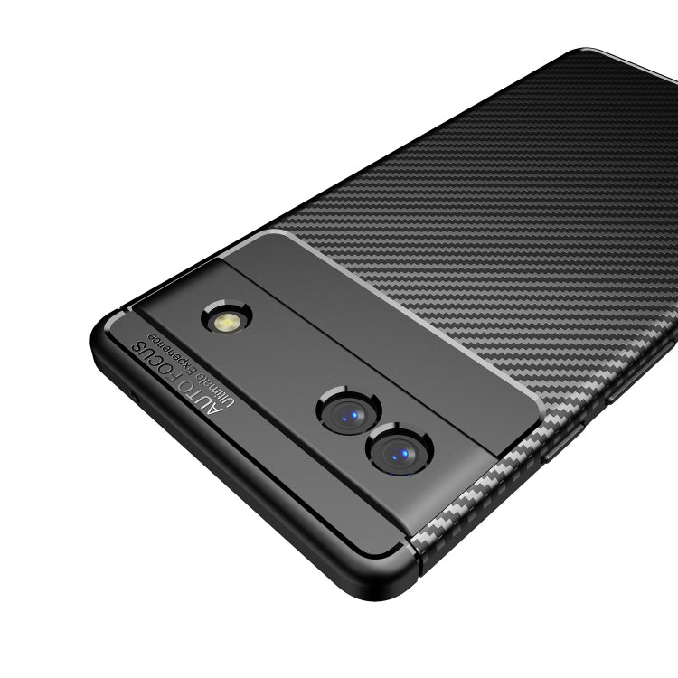 Black TPU phone case, carbon-fiber texture back with camera and flash cutouts