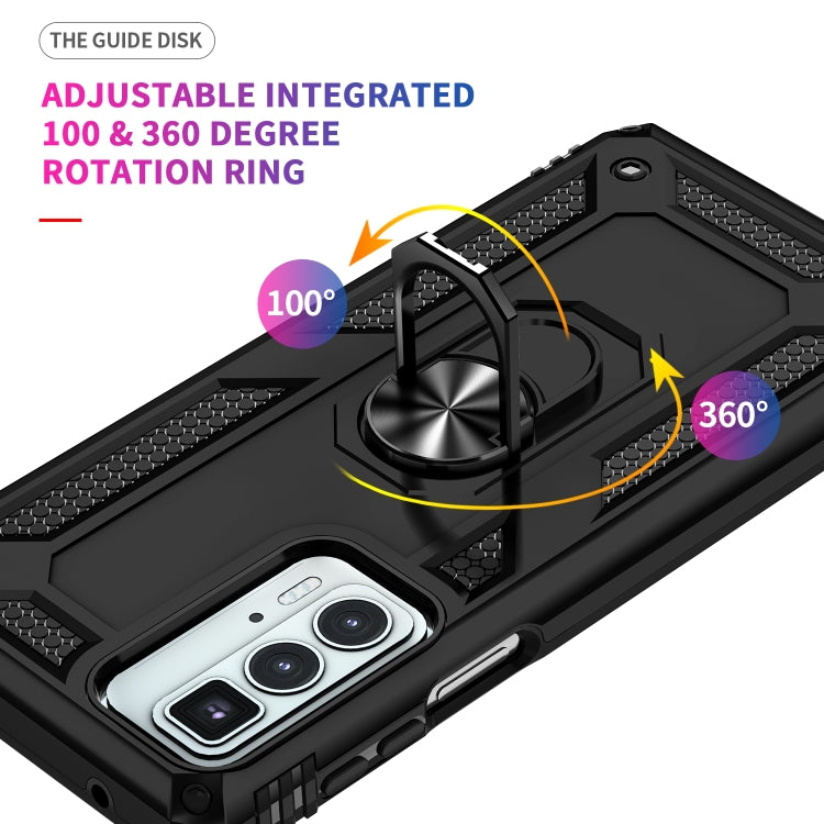 Black phone case with adjustable 100&360° rotation ring kickstand