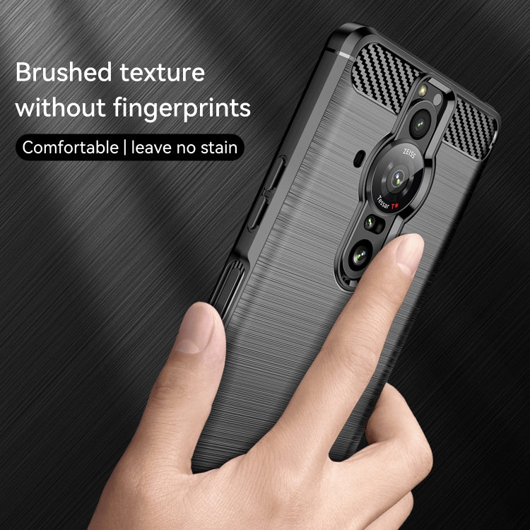 Brushed TPU phone case with fingerprint-resistant look and carbon-fiber camera corner trim