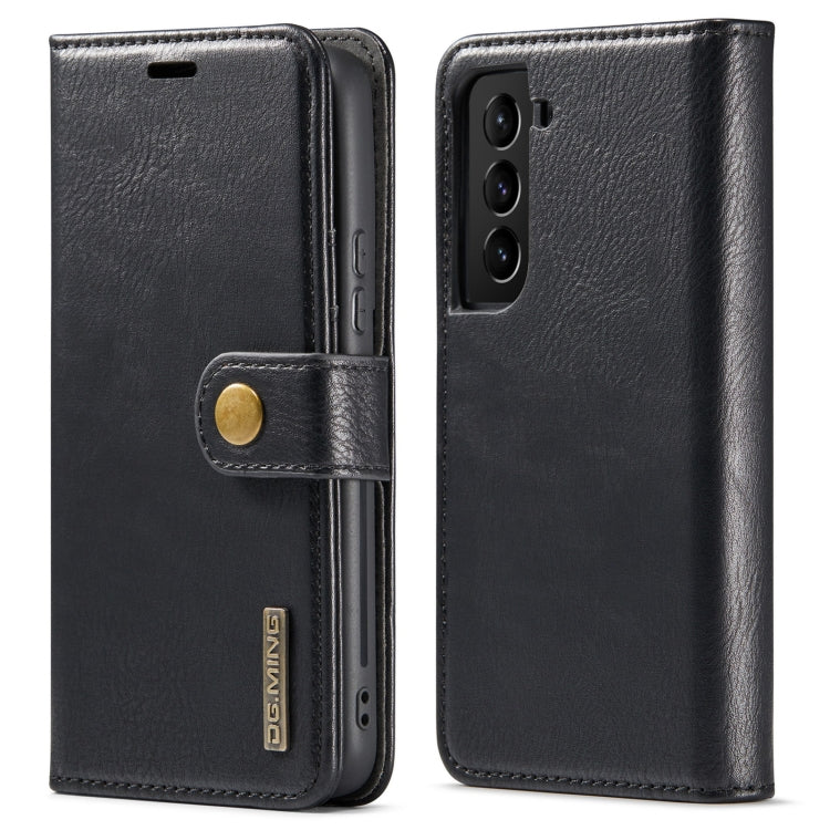 Black Crazy Horse texture folio phone case with magnetic clasp and card slot