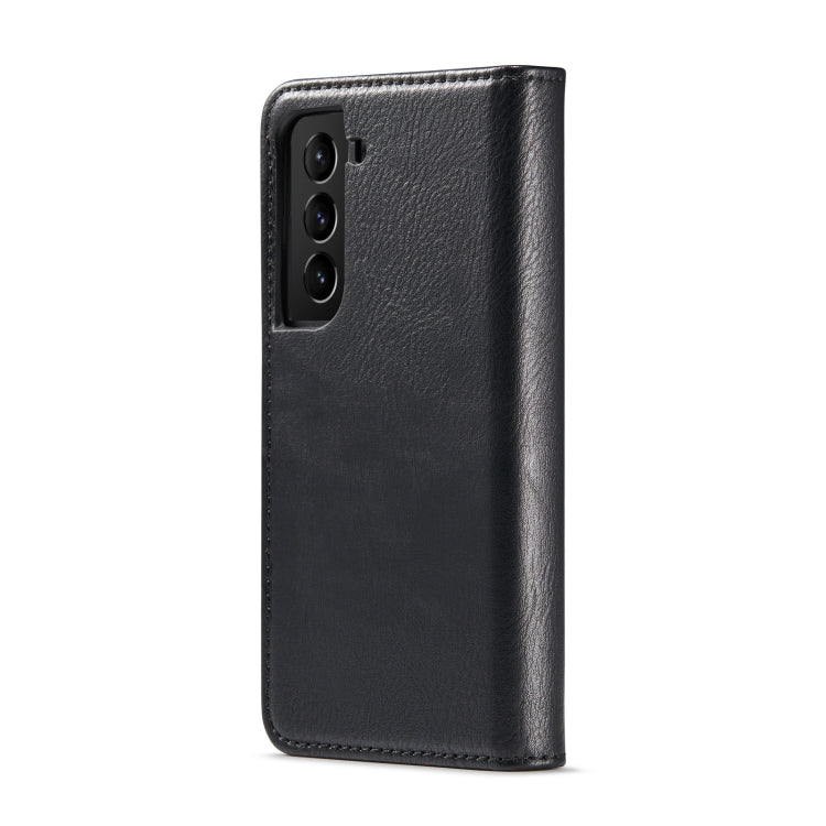 Black Crazy Horse texture leather phone case with camera cutout and smooth back