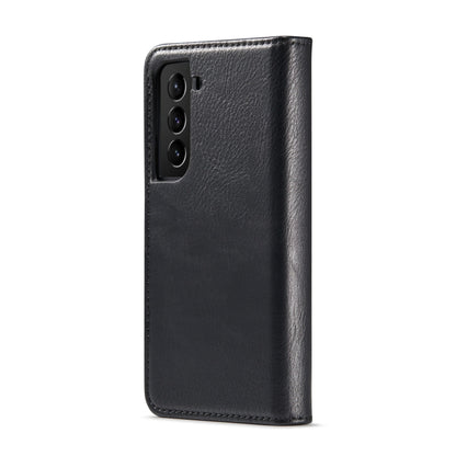 Black Crazy Horse texture leather phone case with camera cutout and smooth back