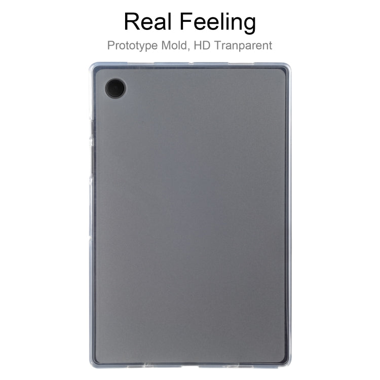 Clear TPU tablet case with camera cutout, smooth fit