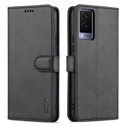 Black calf-texture flip leather phone wallet case with magnetic strap and camera cutout