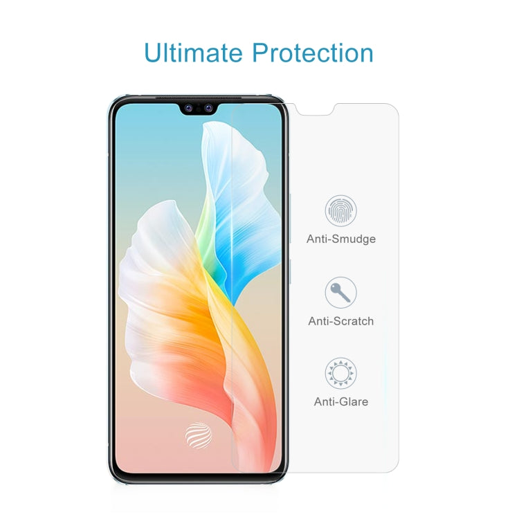Clear tempered glass screen protector with anti-smudge, anti-scratch, anti-glare protection
