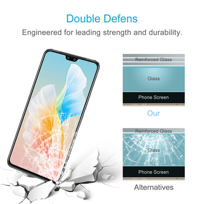 Tempered glass screen protector with reinforced glass layer for impact crack resistance