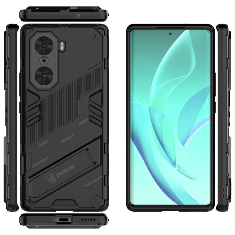 Black rugged 2-in-1 phone case set with side buttons and screen cover