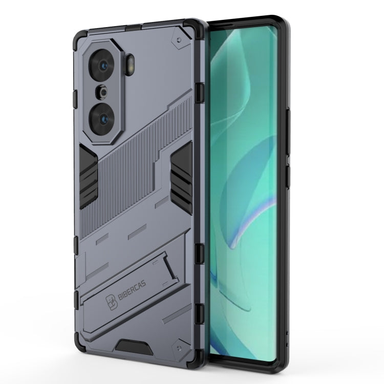 2-in-1 armored phone case (PC + TPU) in dark gray, with built-in camera cutouts