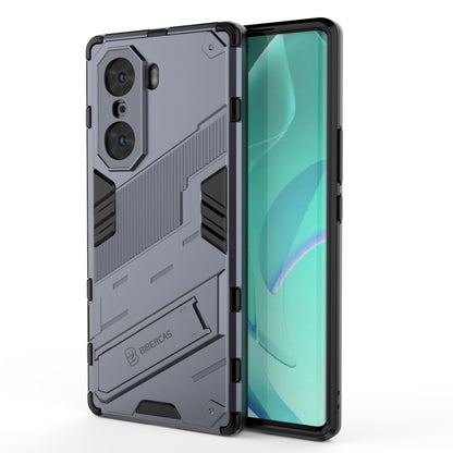2-in-1 armored phone case (PC + TPU) in dark gray, with built-in camera cutouts