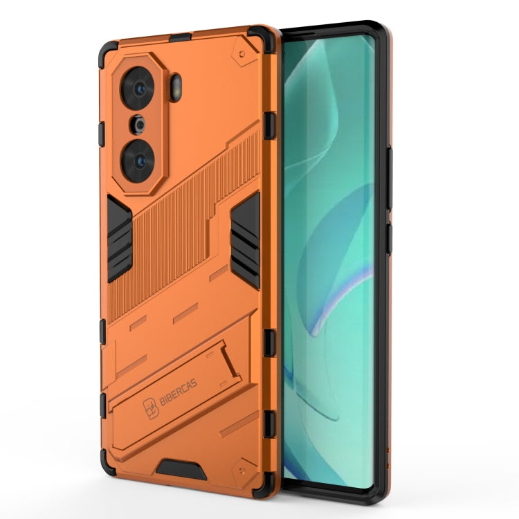 2-in-1 armored phone case (PC + TPU) in orange, grippy panels and camera openings