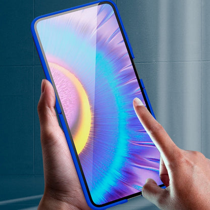 Ultra-thin folding phone case, oil-sprayed finish, blue edge