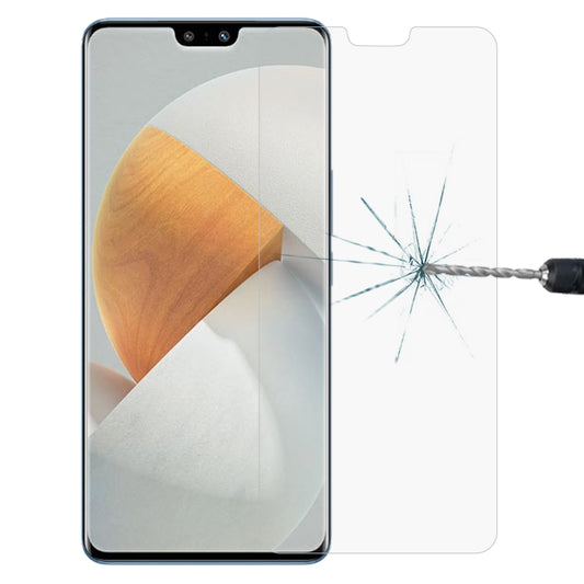 Tempered glass screen protector film for smartphone, clear with rounded corners