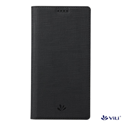 Black folio phone case with textured finish, top speaker cutout, and magnetic closure