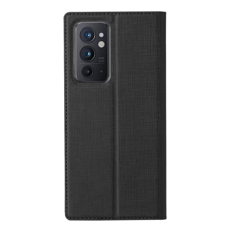 Black folio phone case with camera cutout and stitched edges for secure protection
