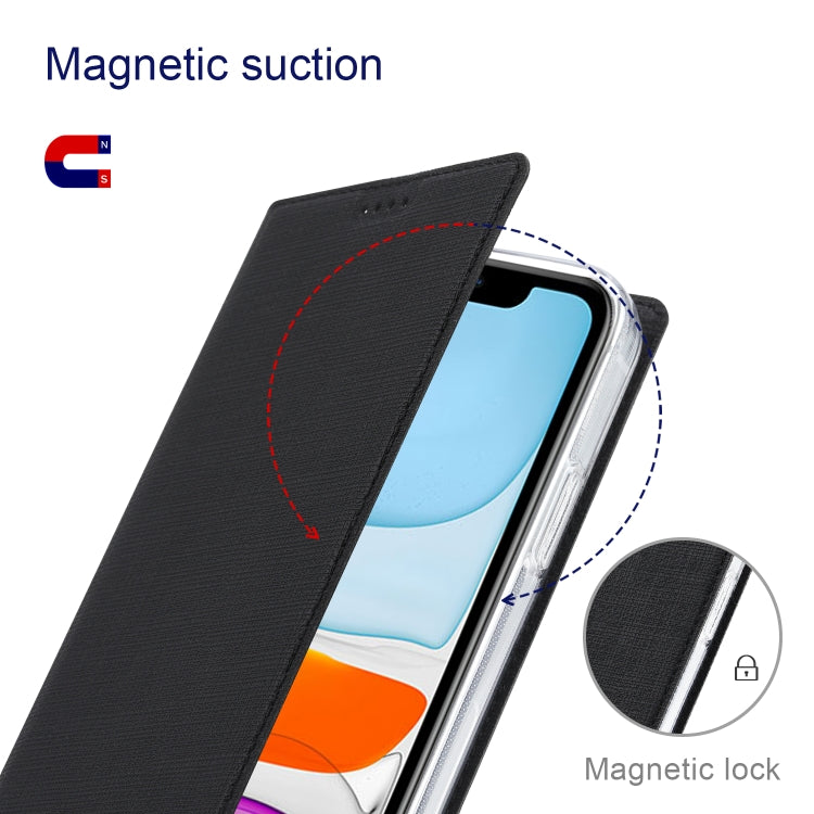 Black folio phone case with magnetic suction closure and protective cover