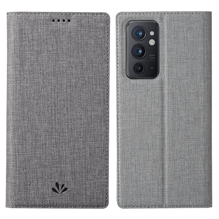 Grey folio phone case with magnetic closure and camera cutout, protective cover