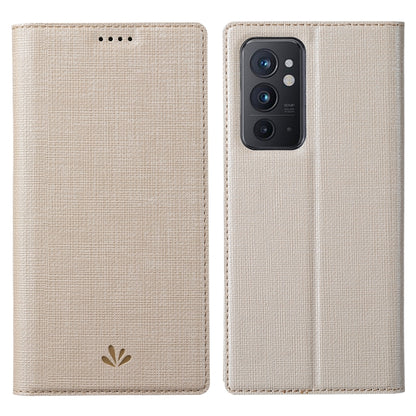 Gold folio phone case with magnetic closure and camera cutout, protective cover