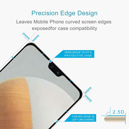 Tempered glass screen protector with 2.5D curved edge for case-compatible fit